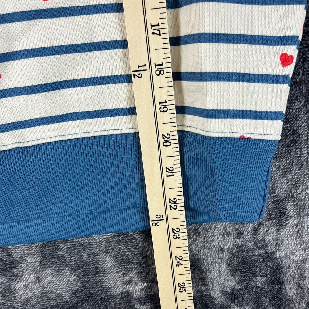 Pact Scattered Hearts Slouchy Sweatshirt Fleece Crewneck S Organic Cotton NWT - Picture 7 of 10
